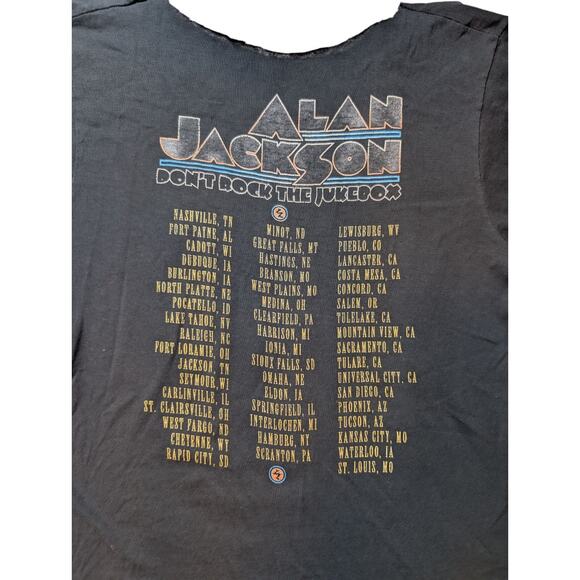 Vtg Alan Jackson Dont Rock The Jukebox Shirt Two Sided Single Stitch 1992 - Picture 4 of 8